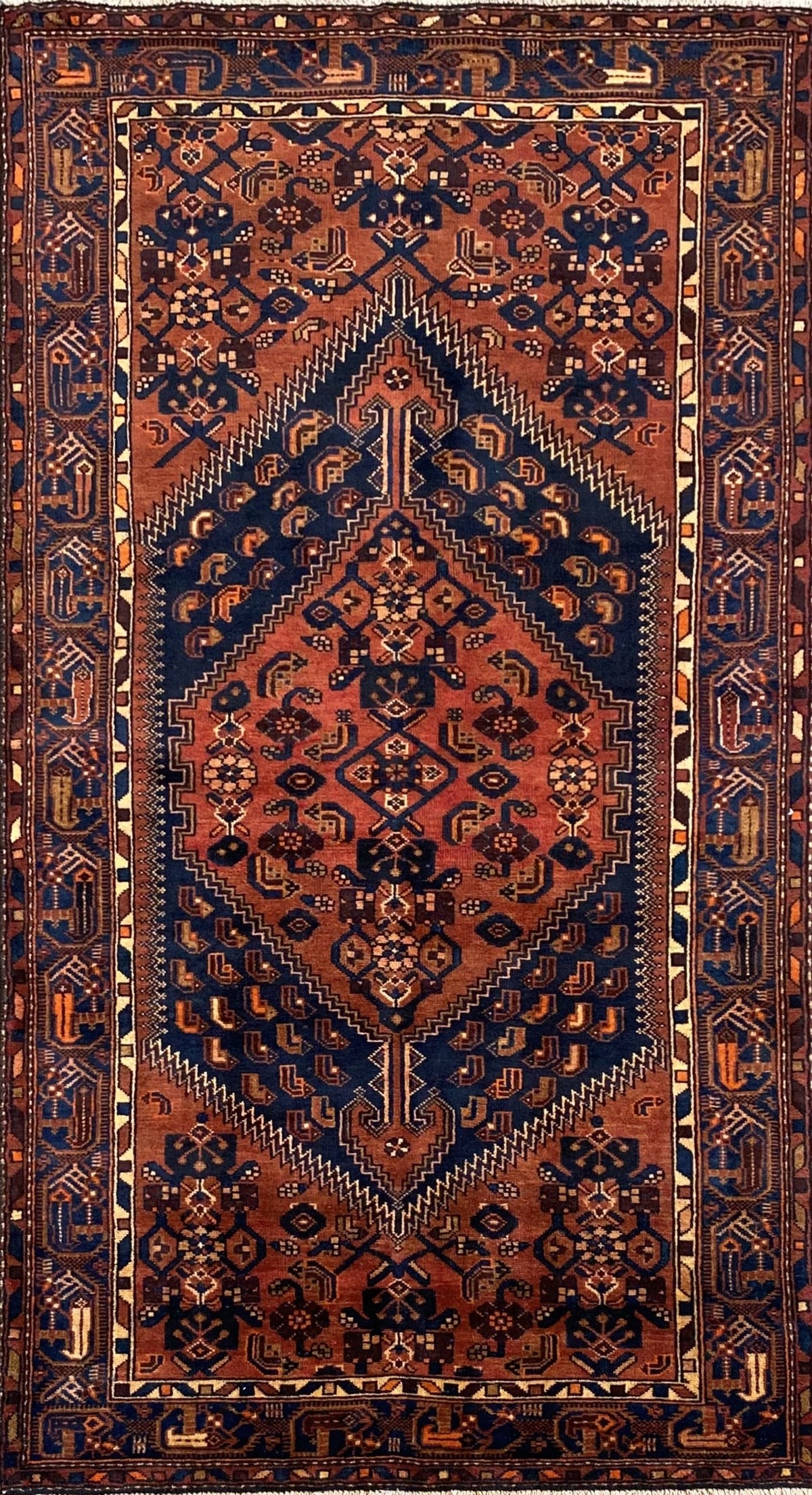 Hand-Knotted Tribal Persian Malayer Rug