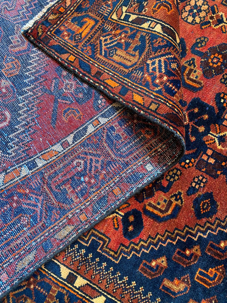 Hand-Knotted Tribal Persian Malayer Rug