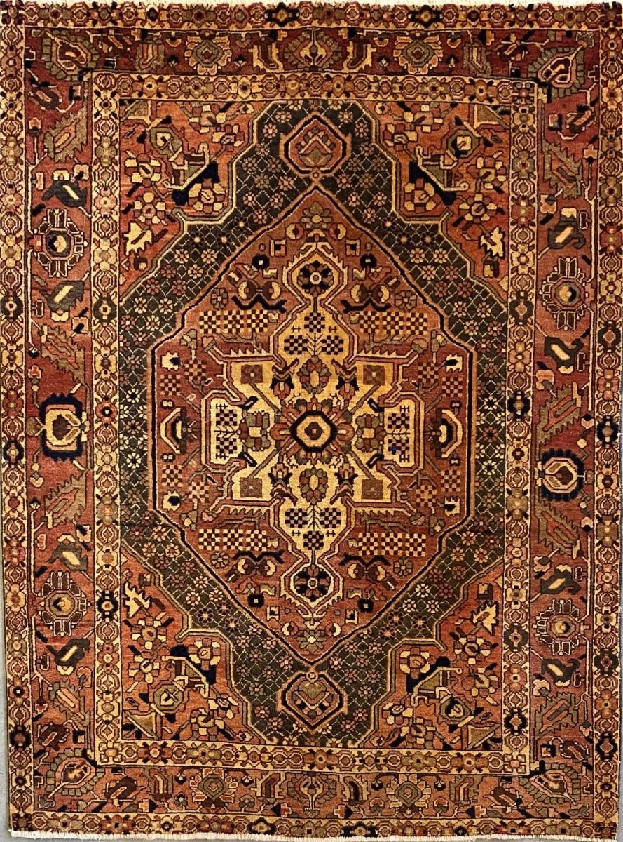 Hand-Knotted Tribal Persian Bakhtiar Rug