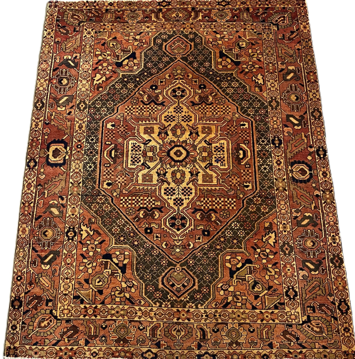 Hand-Knotted Tribal Persian Bakhtiar Rug