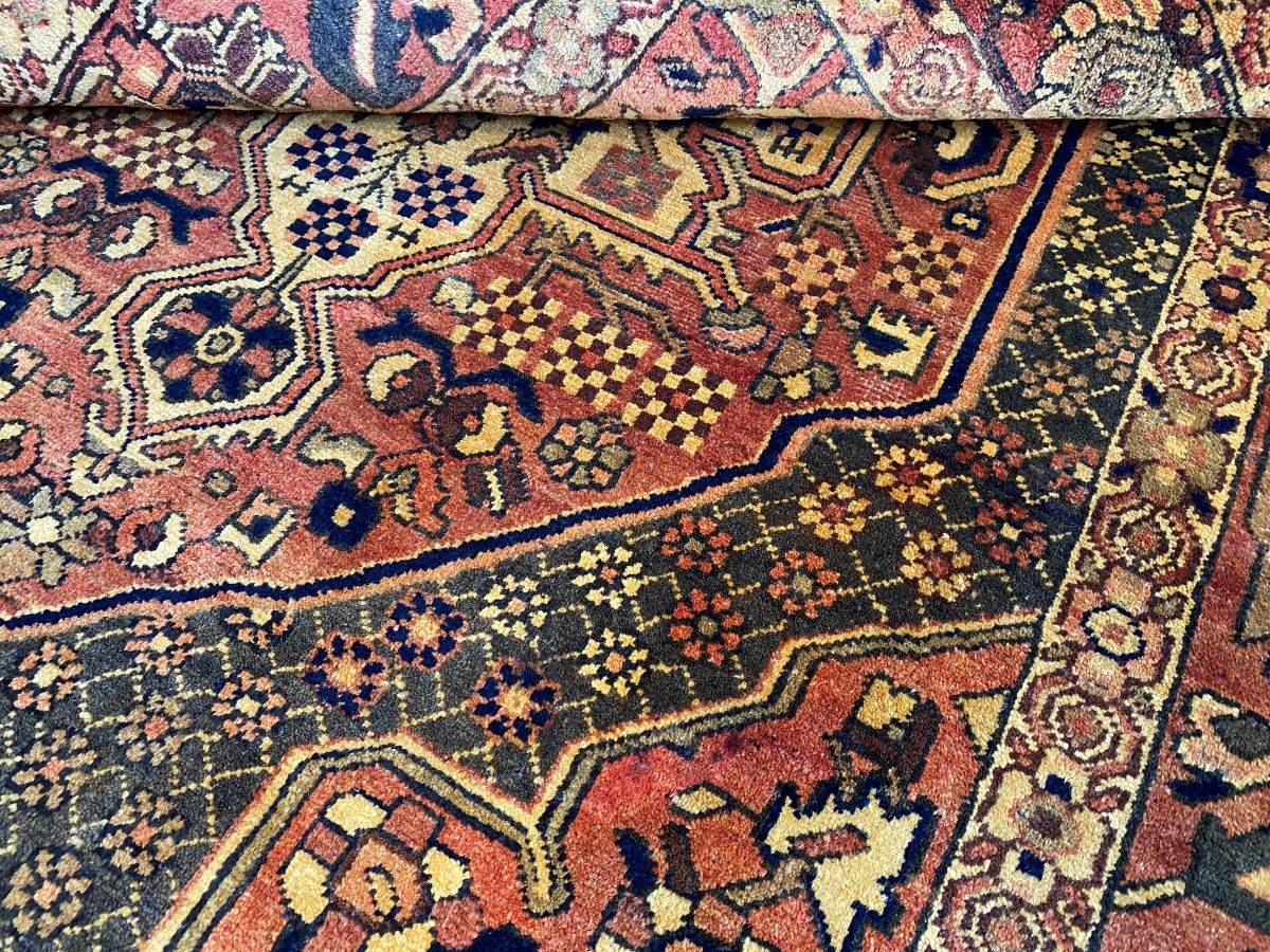 Hand-Knotted Tribal Persian Bakhtiar Rug