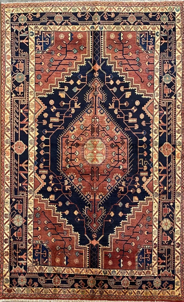 Hand-Knotted Tribal Persian Toyserkan Rug
