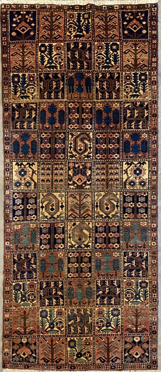 Hand-Knotted Tribal Persian Bakhtiar Rug