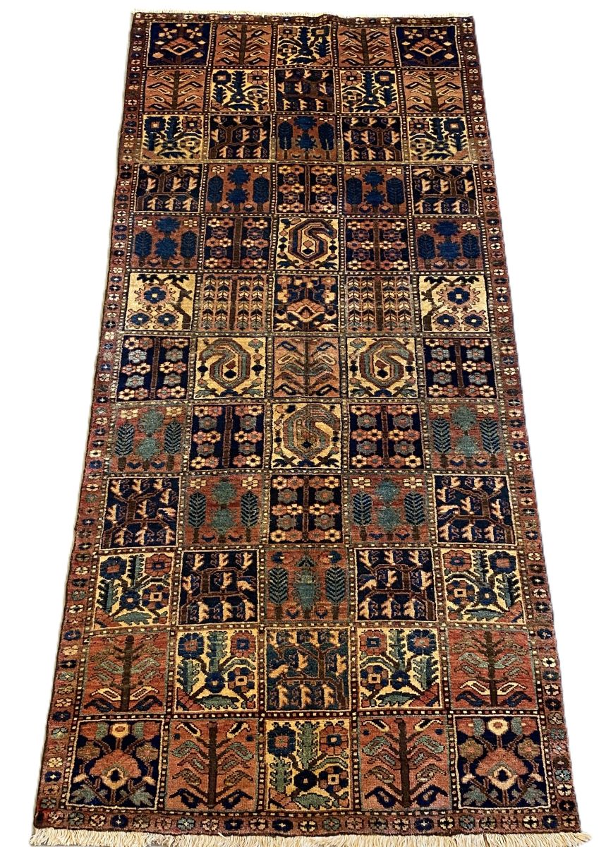 Hand-Knotted Tribal Persian Bakhtiar Rug
