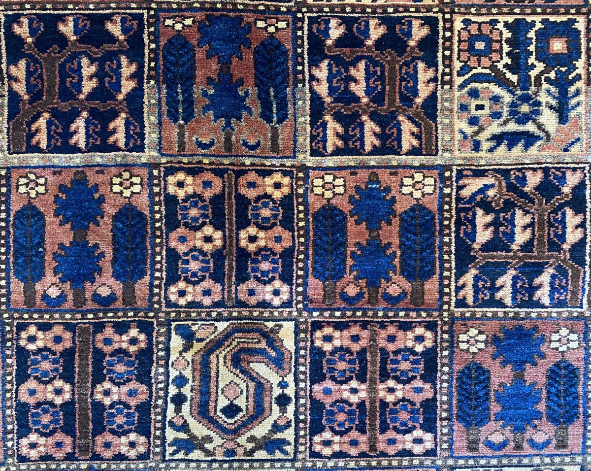 Hand-Knotted Tribal Persian Bakhtiar Rug