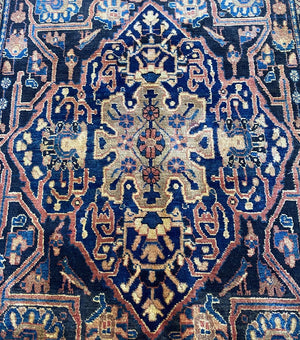 Hand-Knotted Tribal Persian Nahavand Rug