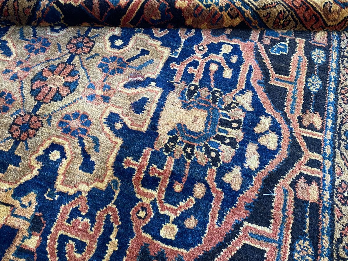 Hand-Knotted Tribal Persian Nahavand Rug