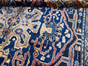 Hand-Knotted Tribal Persian Nahavand Rug