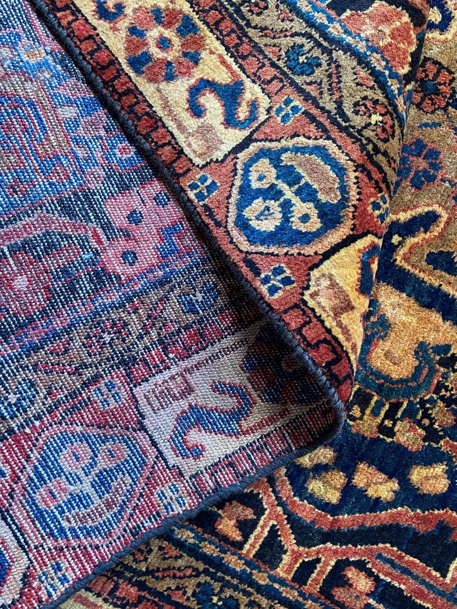 Hand-Knotted Tribal Persian Nahavand Rug