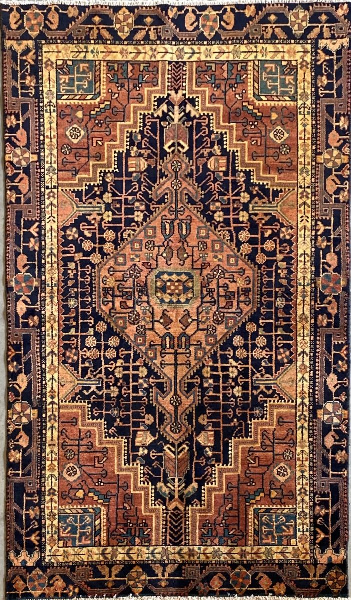 Hand-Knotted Tribal Persian Toyserkan Rug