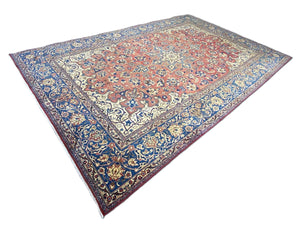 Hand-Knotted Persian Isfahan Najafabad Carpet