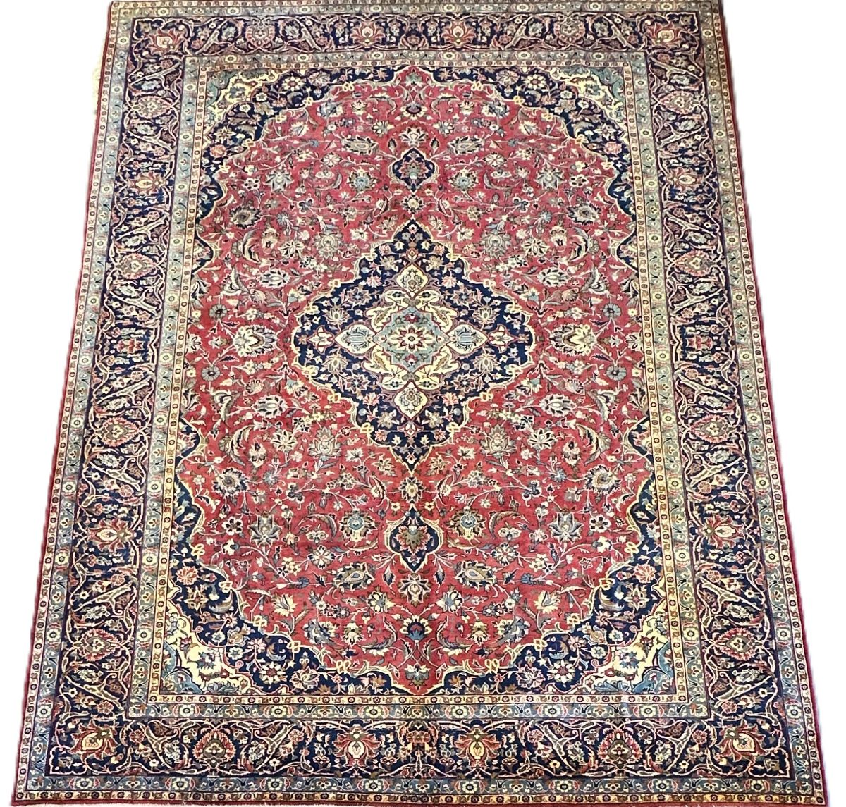 Fine Hand-Knotted Persian Kashan Carpet