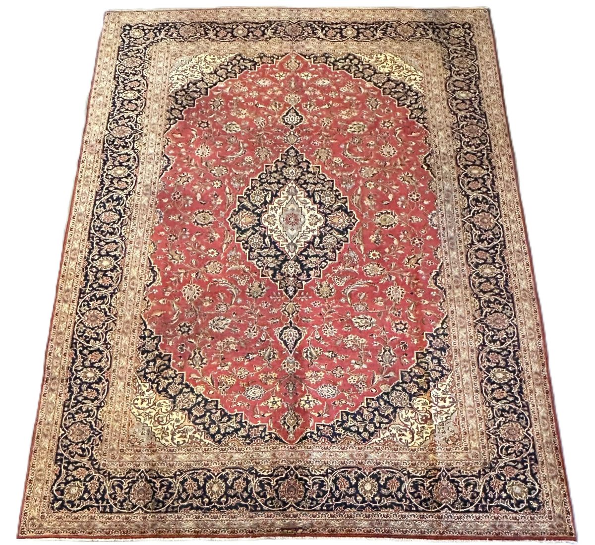 Fine Hand-Knotted Persian Kashan Carpet