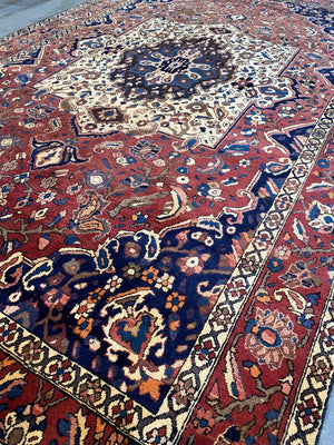 Hand-Knotted Tribal Persian Bakhtiar Carpet