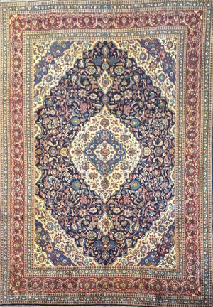 Hand-Knotted Persian Kashmar Carpet