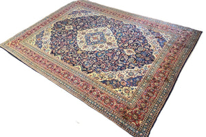Hand-Knotted Persian Kashmar Carpet