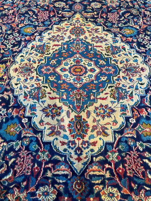 Hand-Knotted Persian Kashmar Carpet