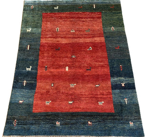 Hand-Woven Tribal Persian Gabbeh Rug