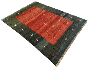 Hand-Woven Tribal Persian Gabbeh Rug