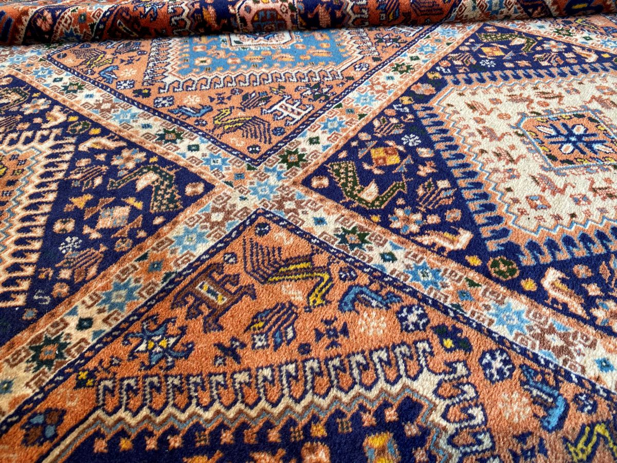 Hand-Knotted Tribal Persian Yallameh Carpet