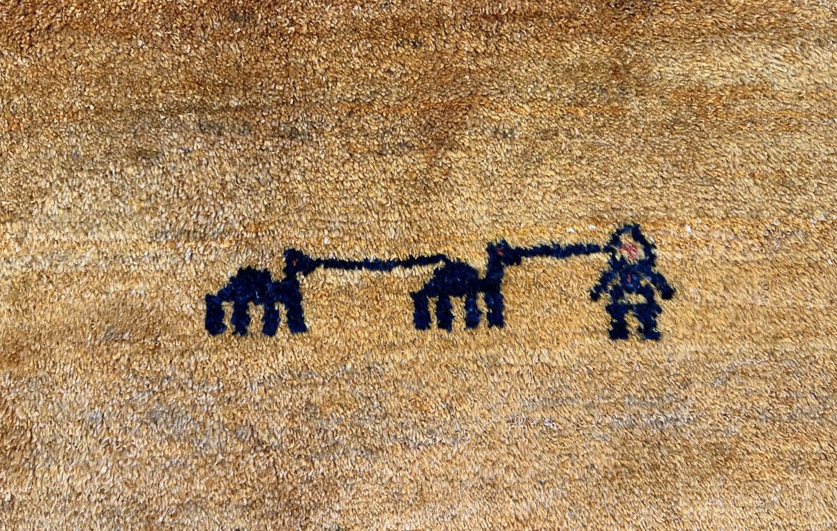 Hand-Knotted Tribal Persian Gabbeh Rug