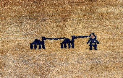 Hand-Knotted Tribal Persian Gabbeh Rug