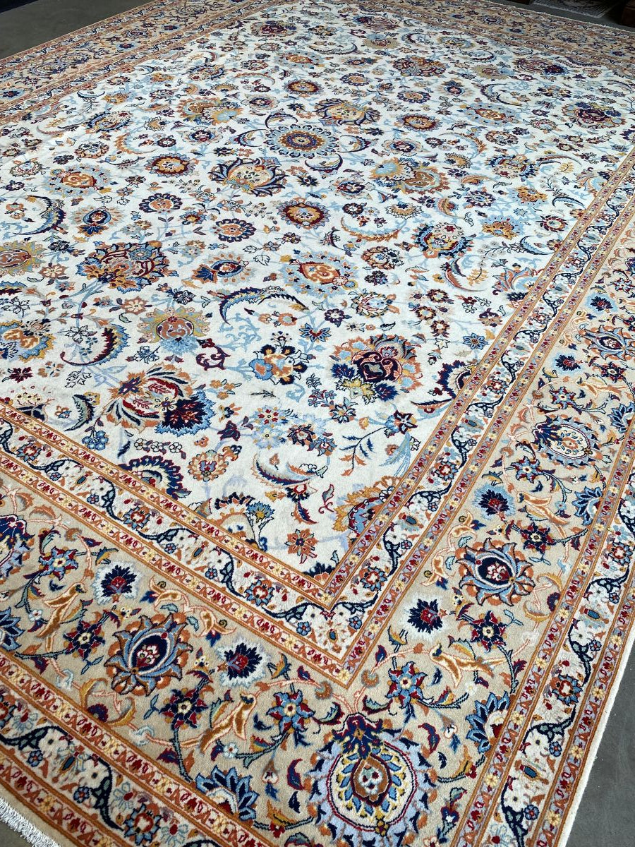 Superfine Hand-knotted Persian Kashan Carpet