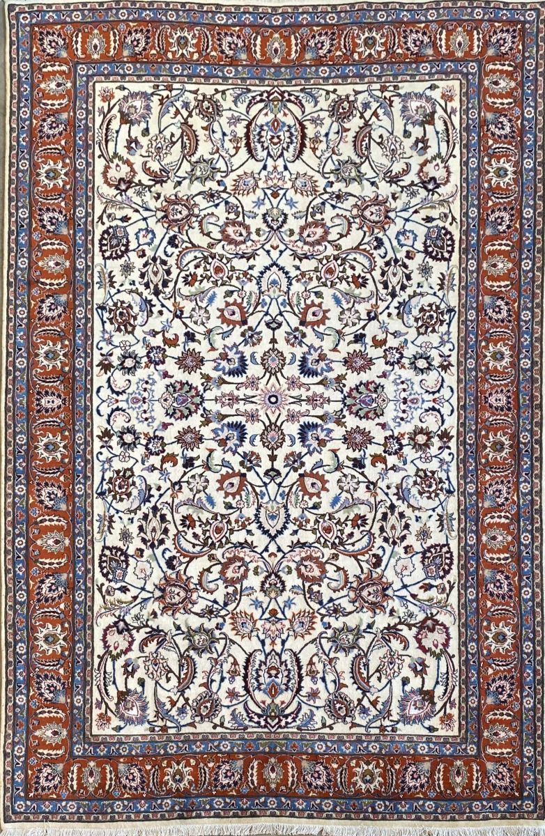 Fine Hand-Knotted Persian Kashmar Carpet
