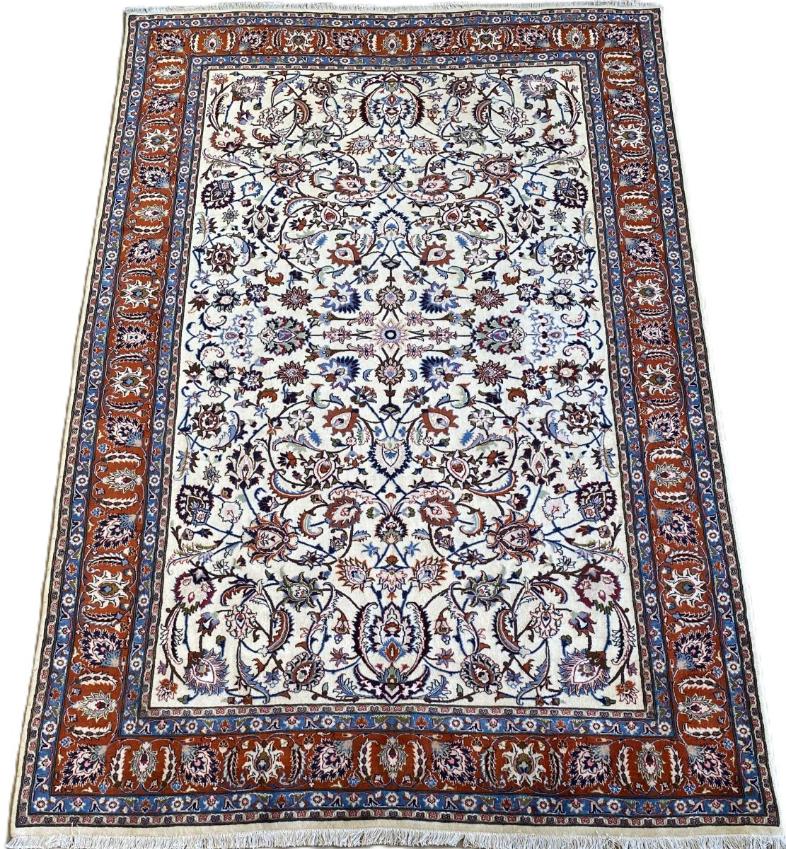 Fine Hand-Knotted Persian Kashmar Carpet