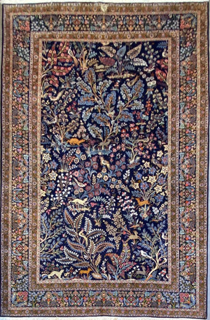 Fine Hand-Knotted Persian Kashan Carpet