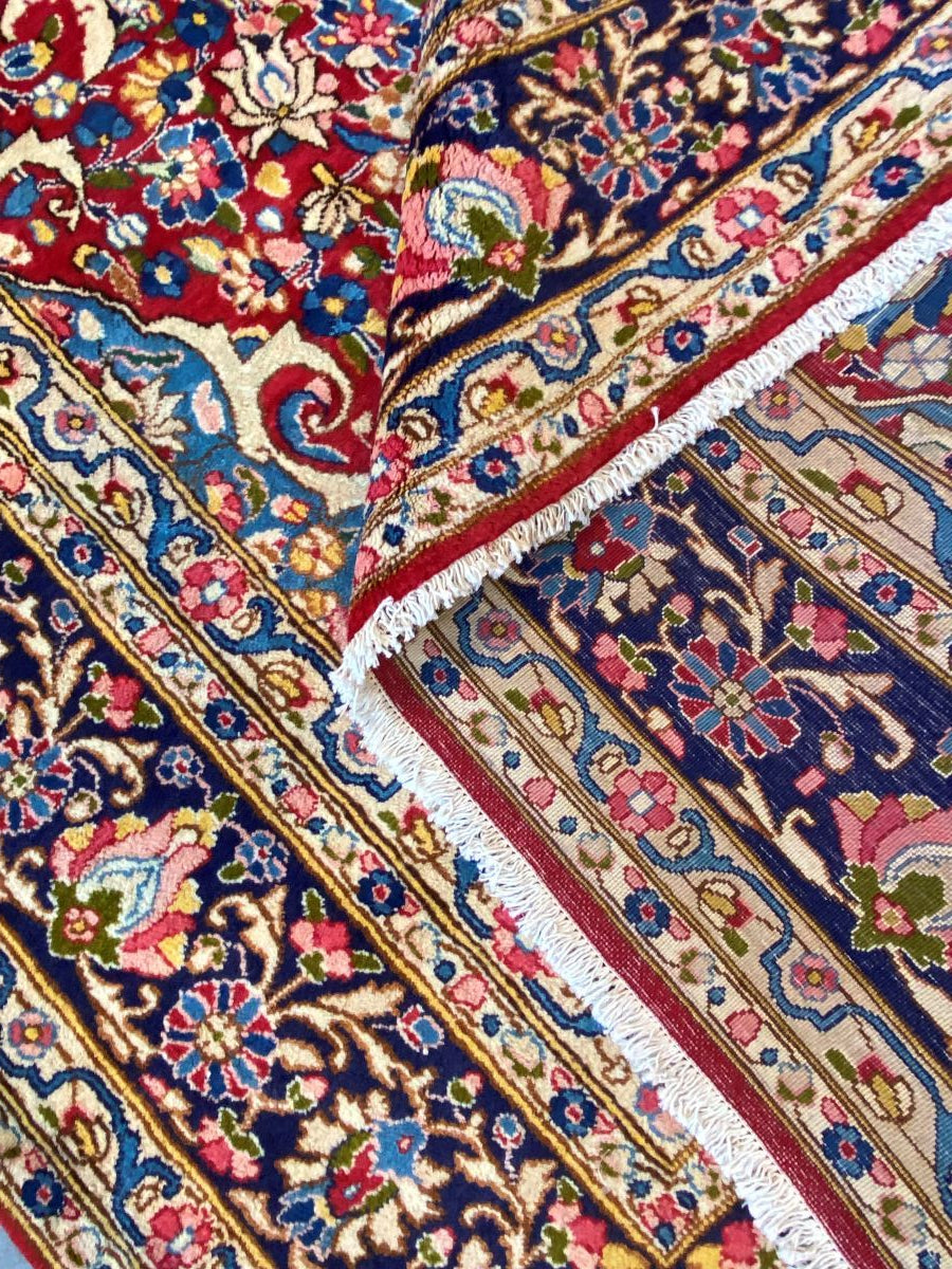 Hand-Knotted Persian Kerman Carpet