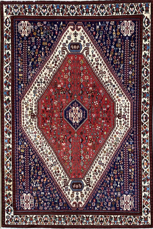 Hand-Knotted Tribal Persian Abadeh Carpet