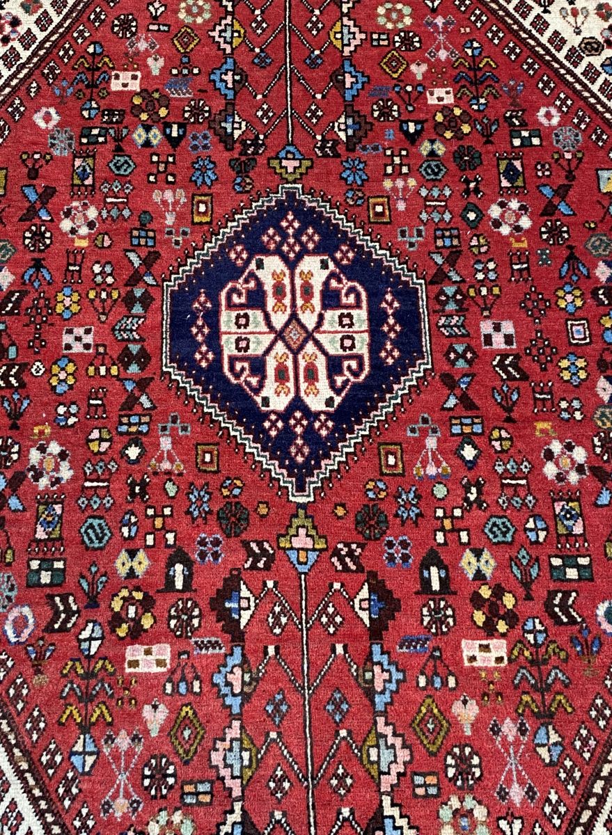 Hand-Knotted Tribal Persian Abadeh Carpet