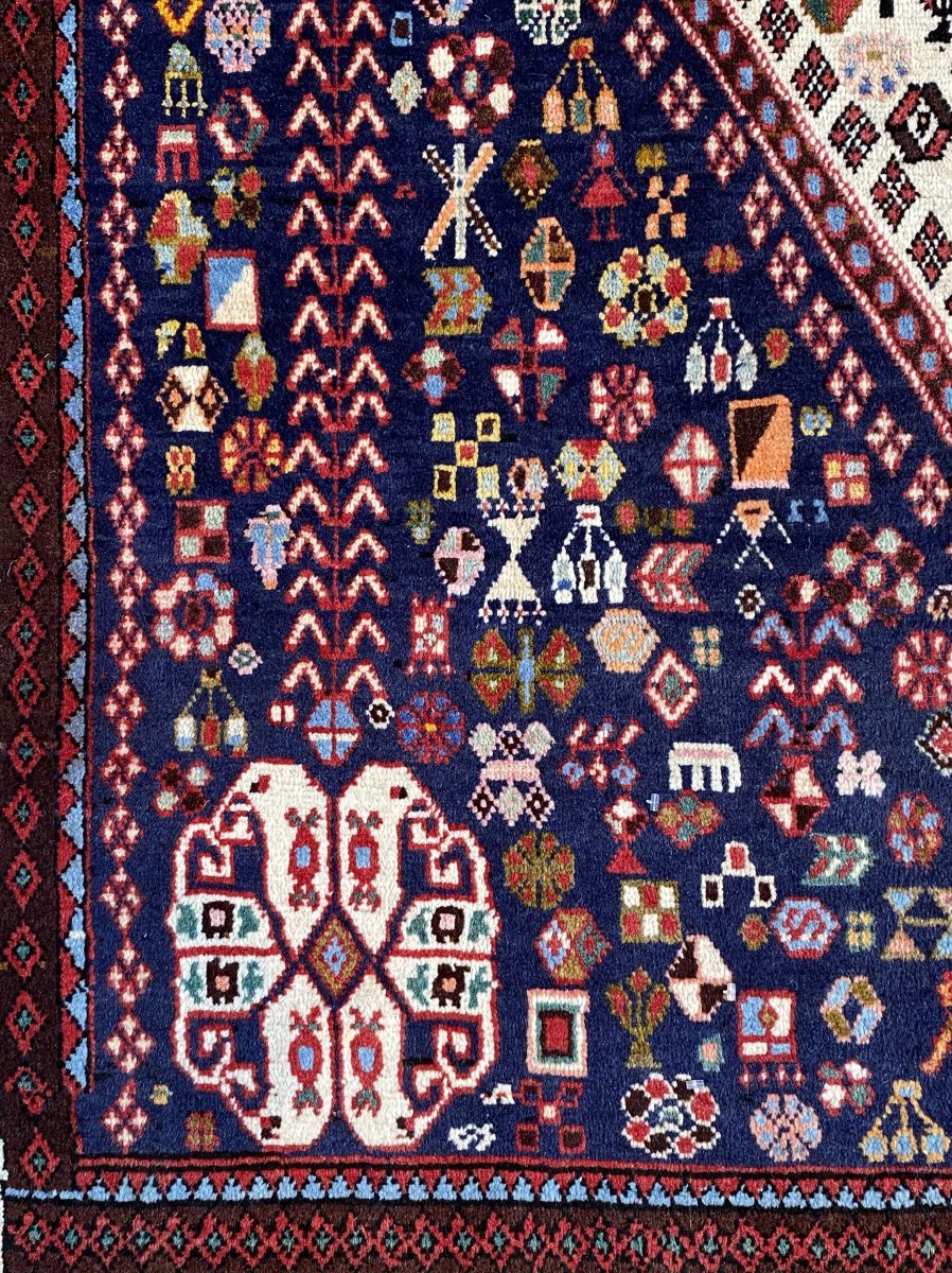 Hand-Knotted Tribal Persian Abadeh Carpet