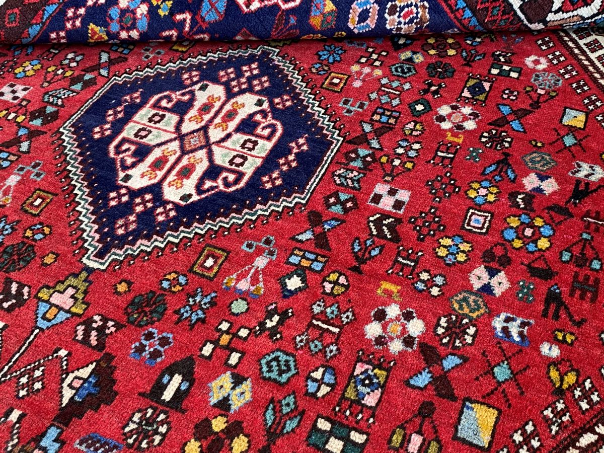 Hand-Knotted Tribal Persian Abadeh Carpet