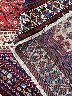 Hand-Knotted Tribal Persian Abadeh Carpet