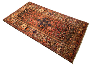 Hand-Knotted Tribal Persian Khamseh Rug