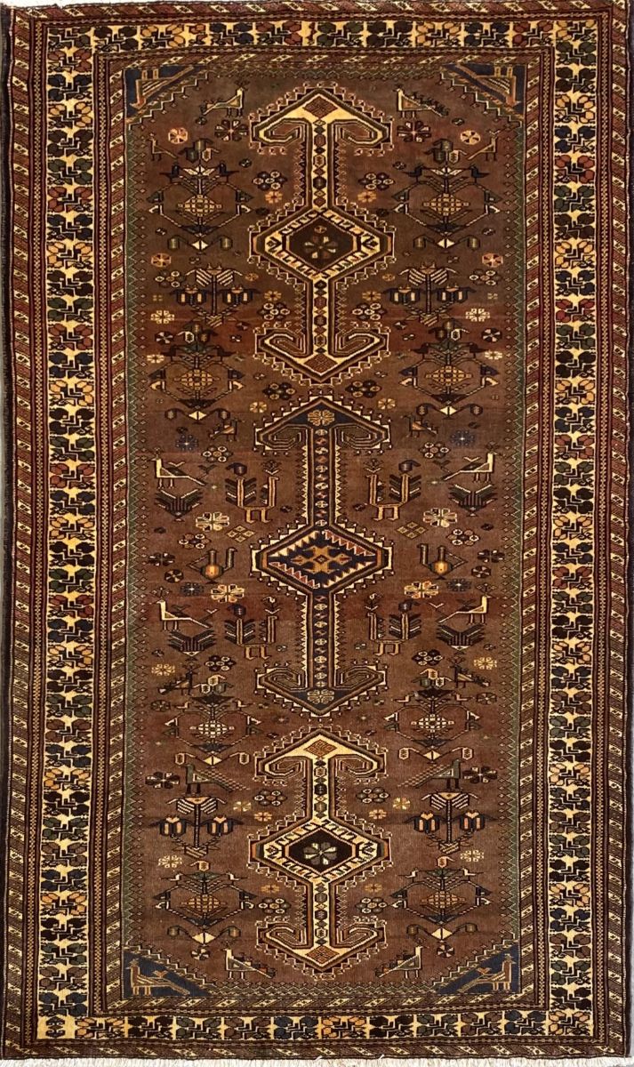 Hand-Knotted Persian Nasrabad Rug