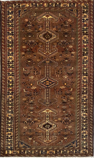 Hand-Knotted Persian Nasrabad Rug