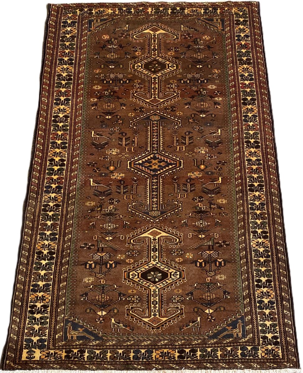 Hand-Knotted Persian Nasrabad Rug