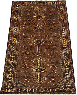 Hand-Knotted Persian Nasrabad Rug