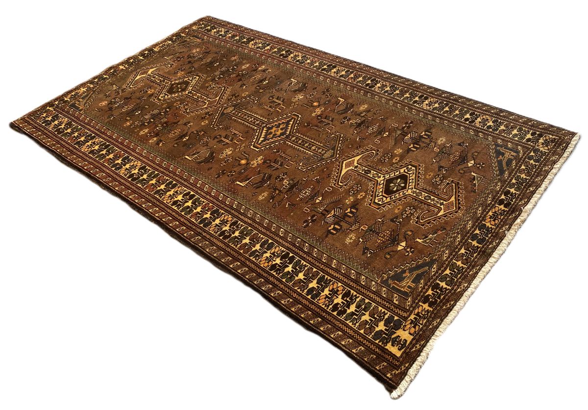 Hand-Knotted Persian Nasrabad Rug