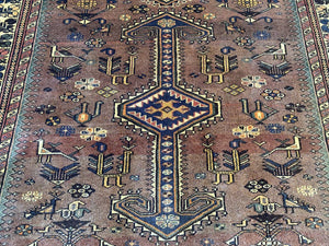 Hand-Knotted Persian Nasrabad Rug