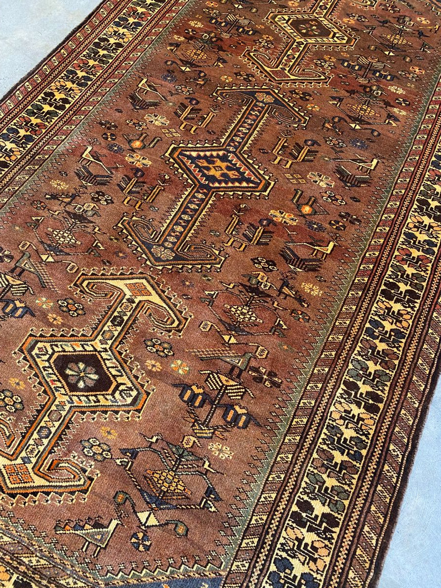 Hand-Knotted Persian Nasrabad Rug