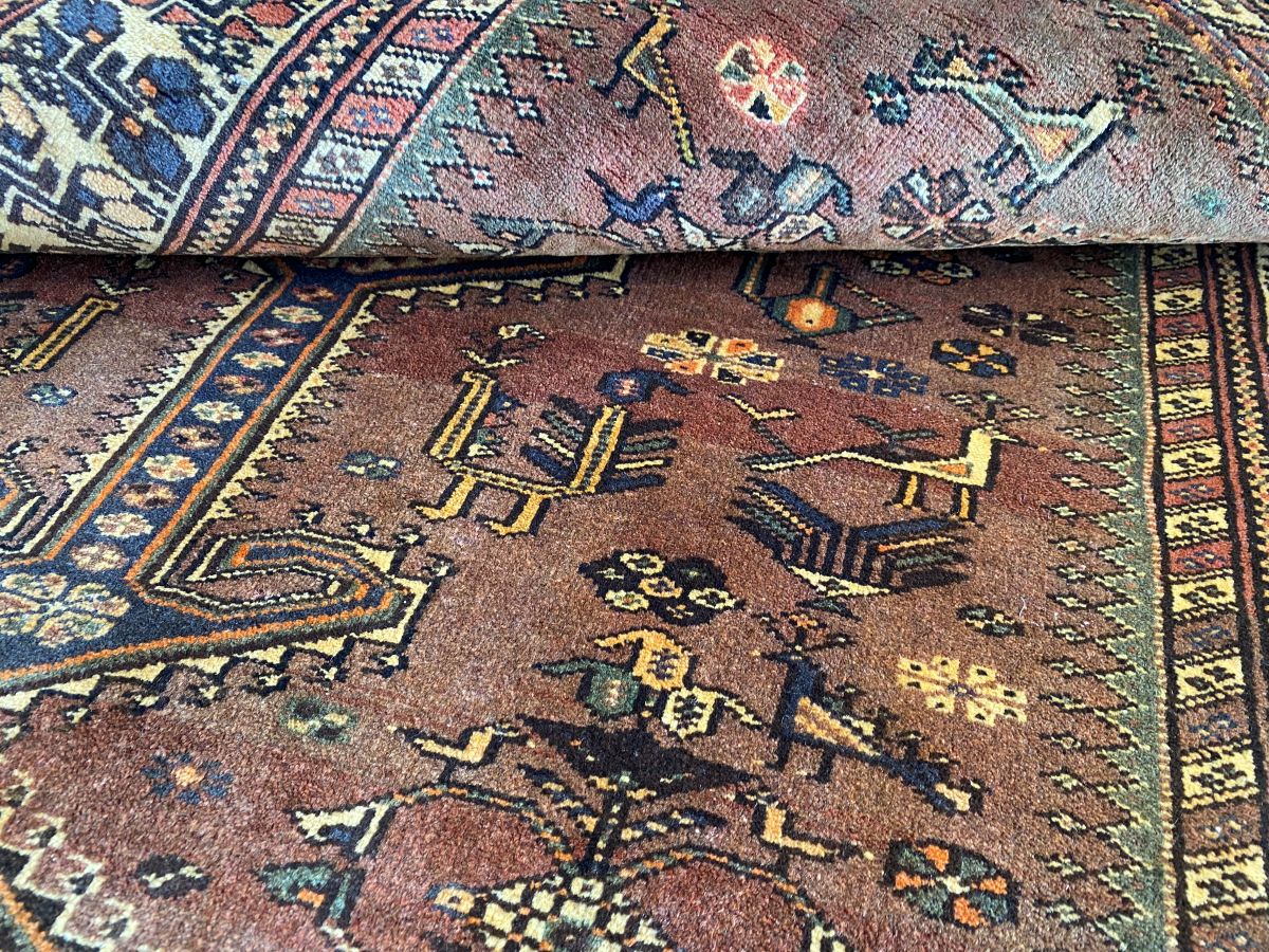 Hand-Knotted Persian Nasrabad Rug