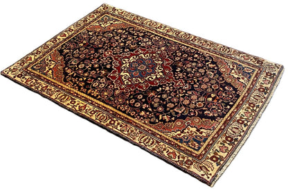 Hand-Knotted Persian Qazvin Rug