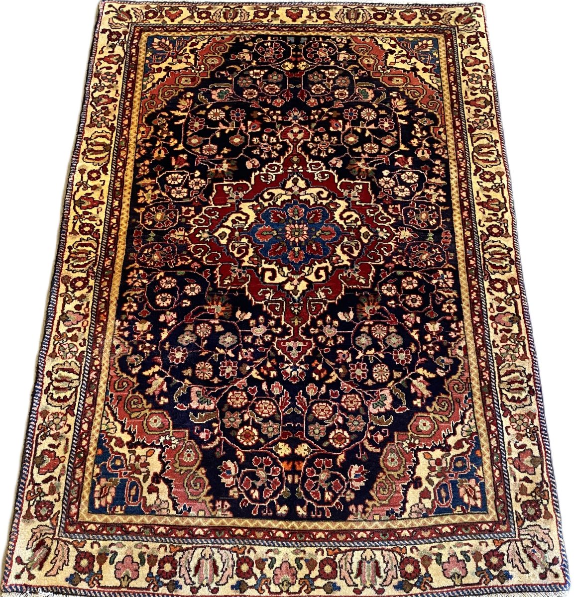 Hand-Knotted Persian Qazvin Rug