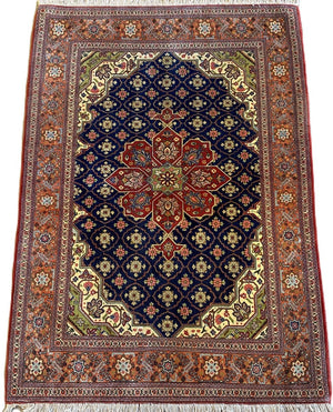 Superfine Hand-Knotted Persian Qum Carpet