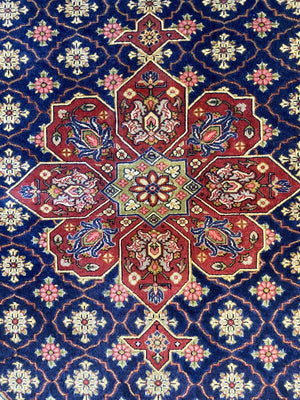 Superfine Hand-Knotted Persian Qum Carpet