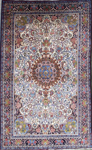 Hand-Knotted Persian Bidjar Carpet